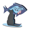SETOCRAFT 貓與魚 木製拼圖夜燈