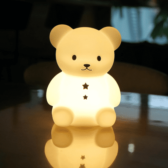 Hashy Top-In Bear Night Light - Mini Grey