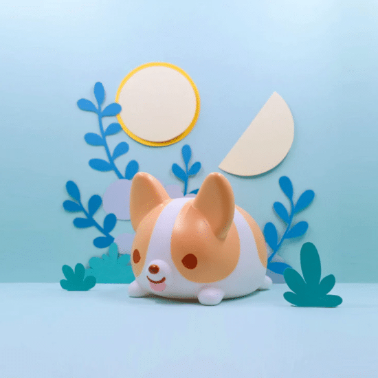 Super Fluffy Corgi Portable LED Light (Tap to Turn On)