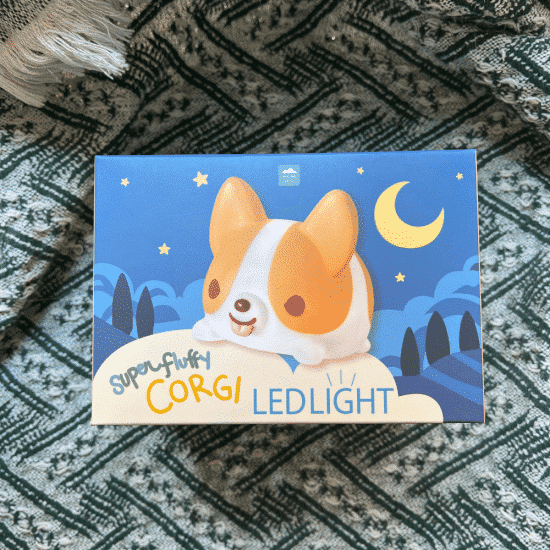 超蓬鬆柯基便攜式 LED 燈 9